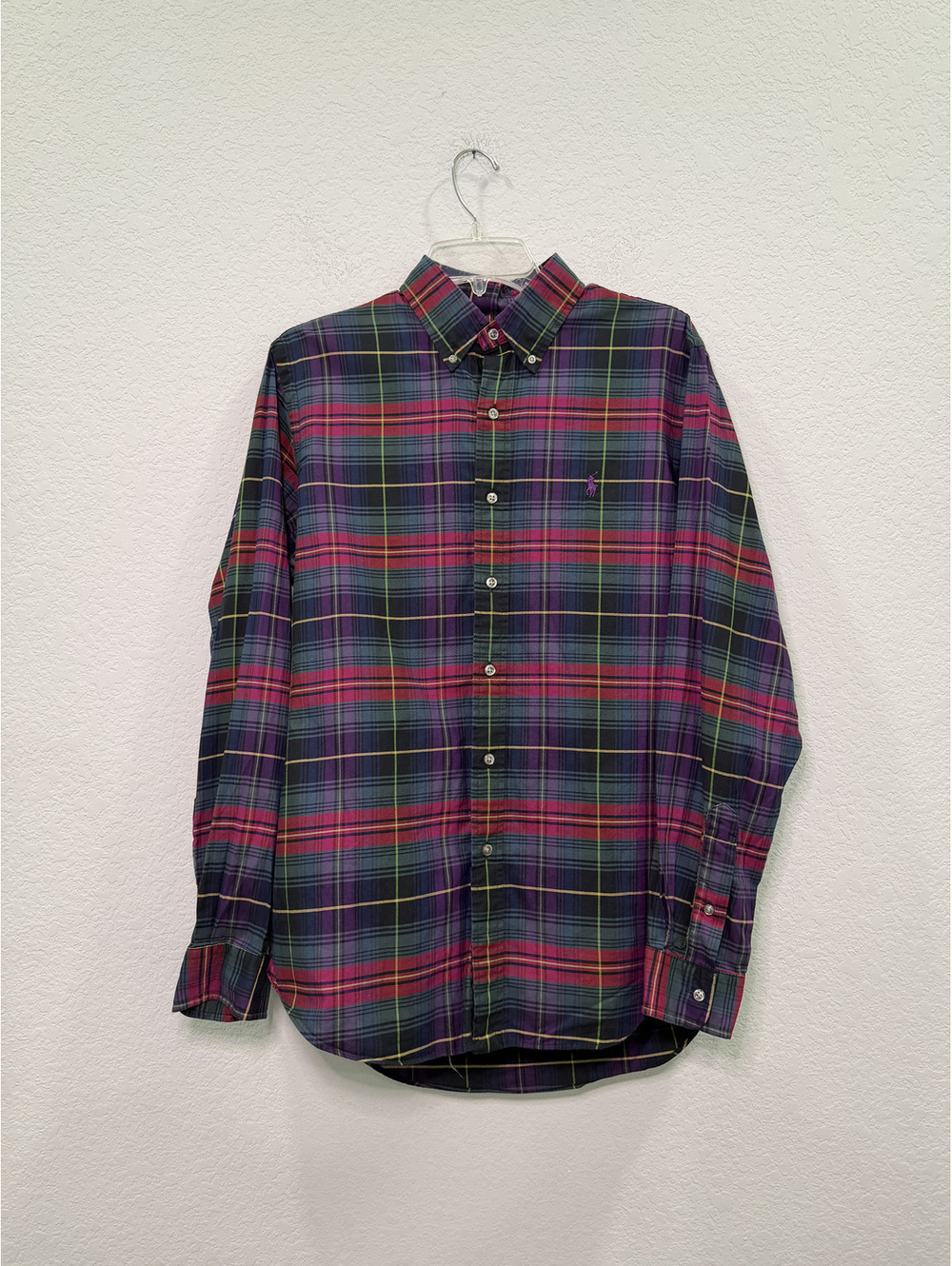 Ralph Lauren Men's Checkered Button Down Dress Shirt - M
